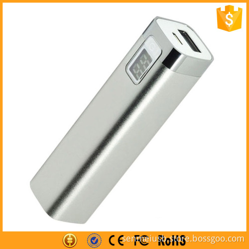 Promo gifts 2600mah mobile power bank with 3 digitals indicator